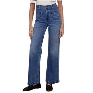 Le Jean Wide-Leg Jeans with Patch Pockets